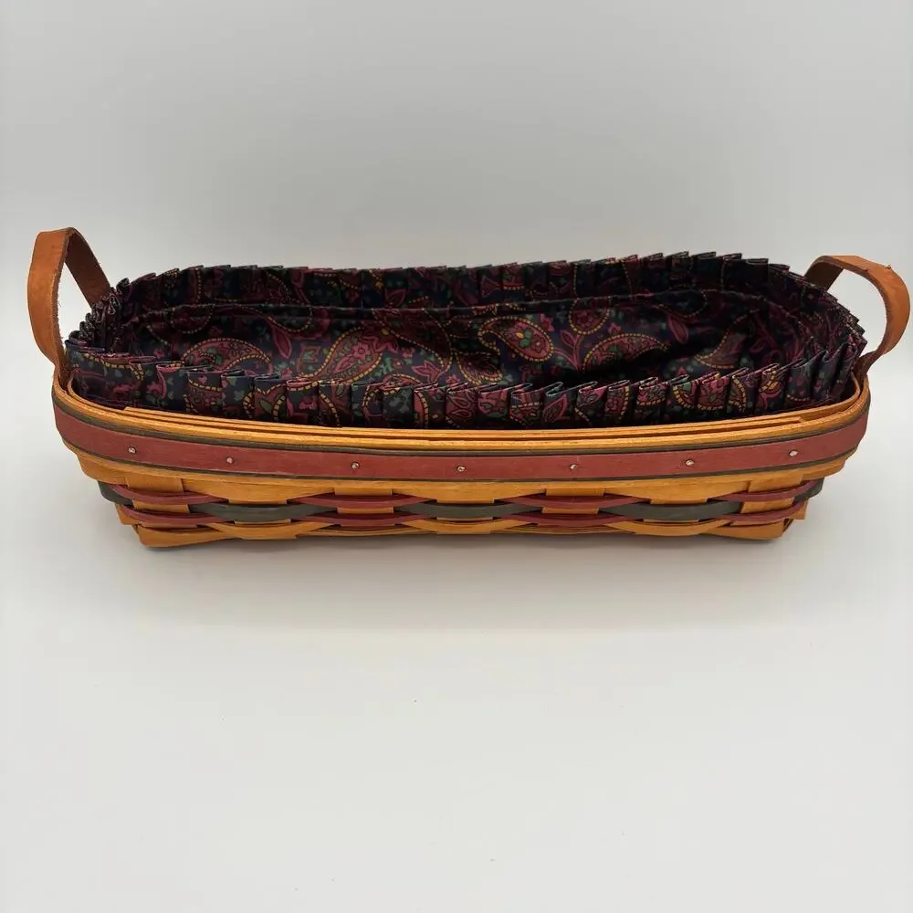 Longaberger Personal Organizer Basket w/ Lining - 1997 Father's Day Series